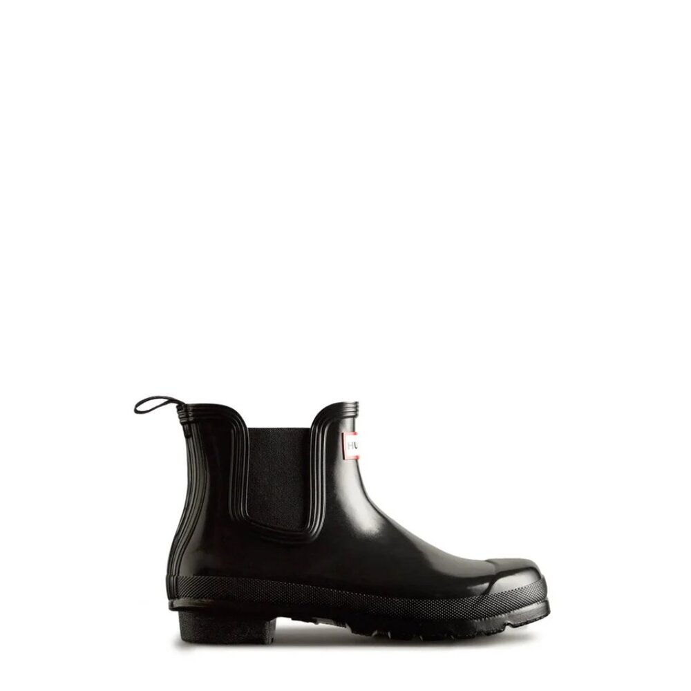 Hunter Women's Original Gloss Chelsea Boots in Black - Picture 9 of 10
